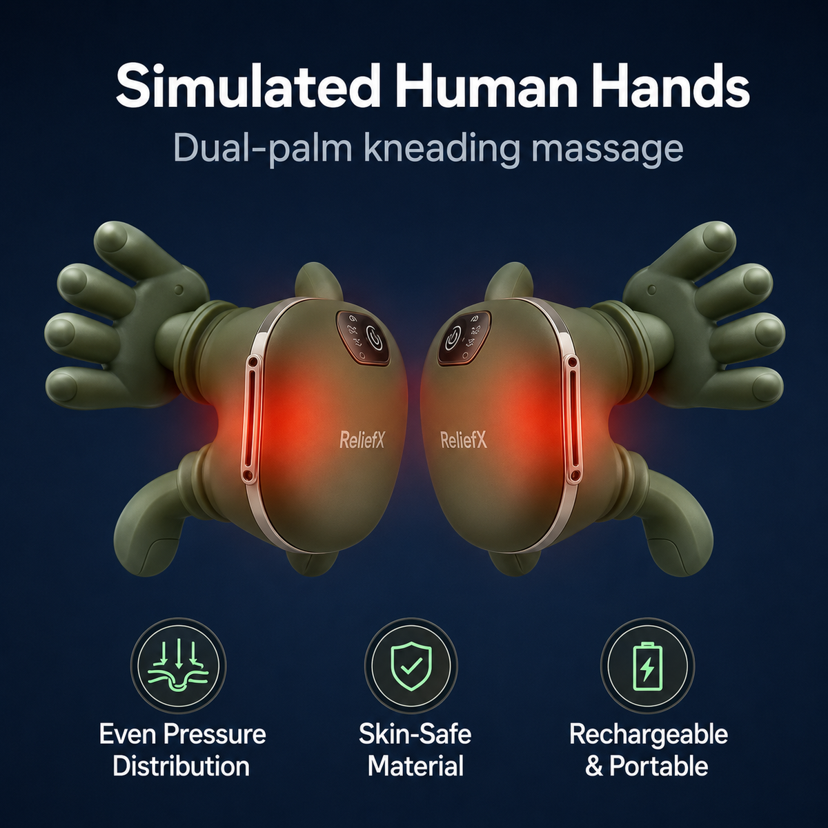 RelieveX Unwind Go™ - Portable  Five Finger Neck Massager